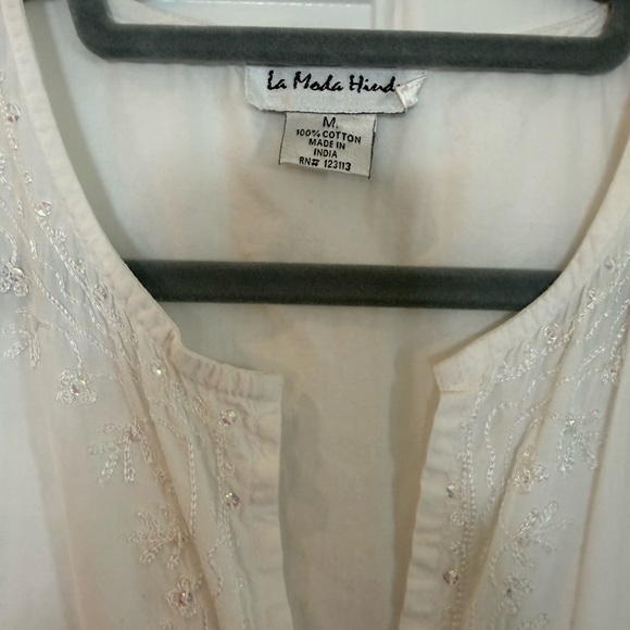 100% Cotton White Maxi Dress - Picture 2 of 5